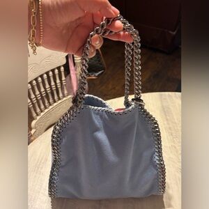 Falabella Mini Tote Bag in color Duck Egg (light blue)